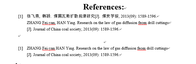 文档中显示格式